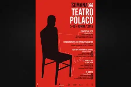 Cartel semana de Teatro Polaco Liset Vidal de la Cruz y Eloy Ramón Hernández Dubrosky. Cuba