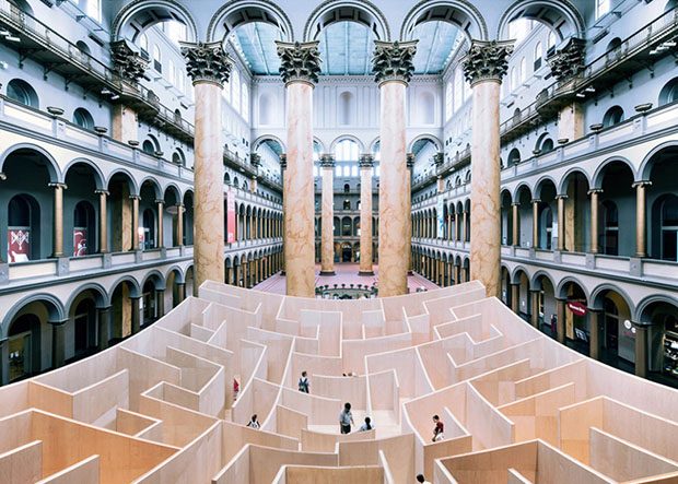 MAZE ROOM. BIG Bjarke Ingels Group. National Building Museum Washington.