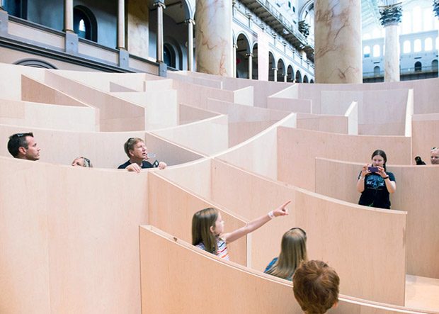 MAZE ROOM. BIG Bjarke Ingels Group. National Building Museum Washington.
