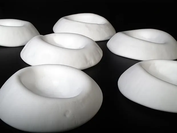 Platos de vidrio Nest. Diseño de Estudio Luesma & Vega