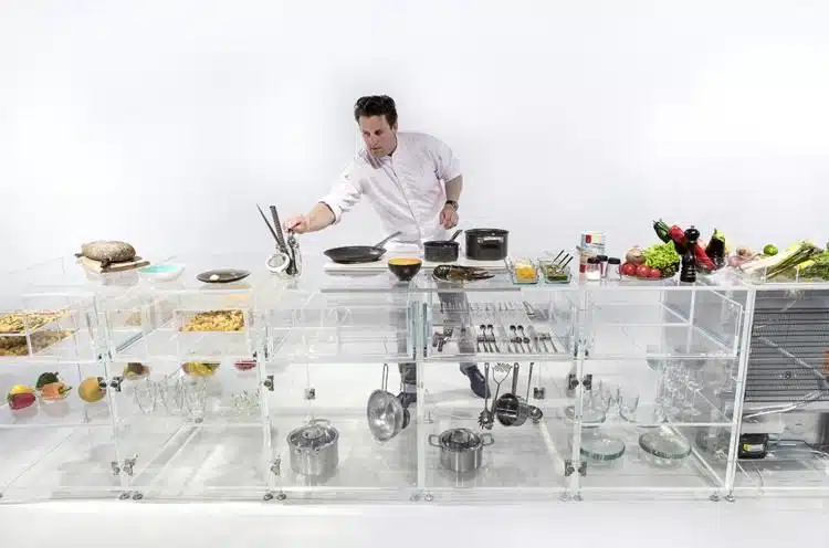 mvdrv diseña una cocina transparente para la bienal de venecia