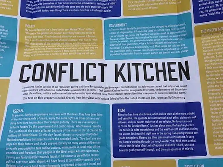 Conflict Kitchen. Food Design. Política en el plato