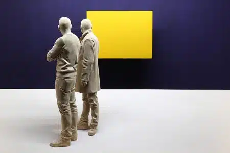 Estampa 2017 Feria de Arte. Peter Demetz, The yellow square. Galería Lucía Mendoza