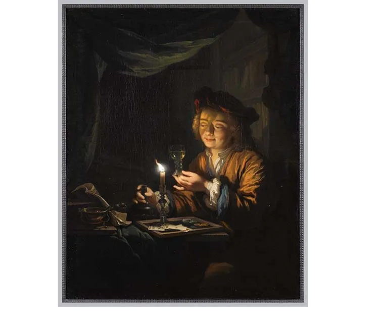 Pintura al óleo sobre lienzo del pintor holandés Arnold van Boonen. S. XVII