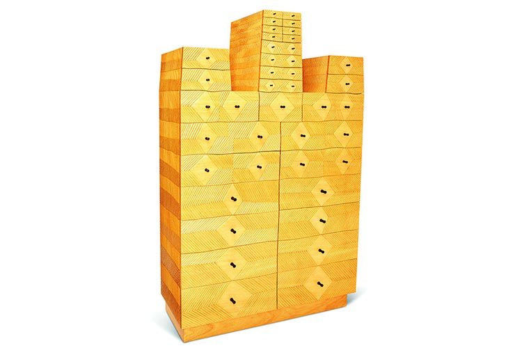 Chest with diamonds and dots. Judy Kensley McKie. DeLorenzo