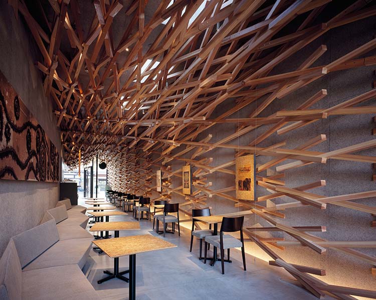 Kengo Kuma. Starbucks Coffee . 2011. Dazaifu. Japón. Foto: Masao Nishikawa