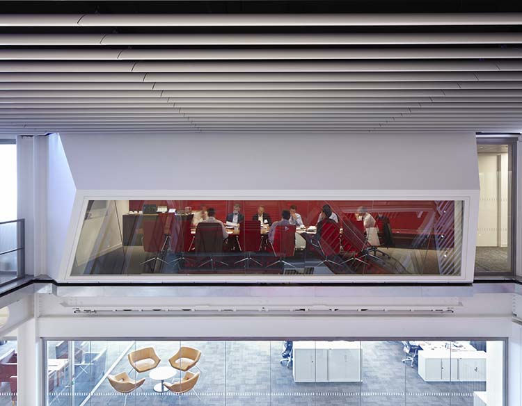 Clive Wilkinson. Diseño de espacios de trabajo. Ropemaker London. Foto: Riddle Stagg