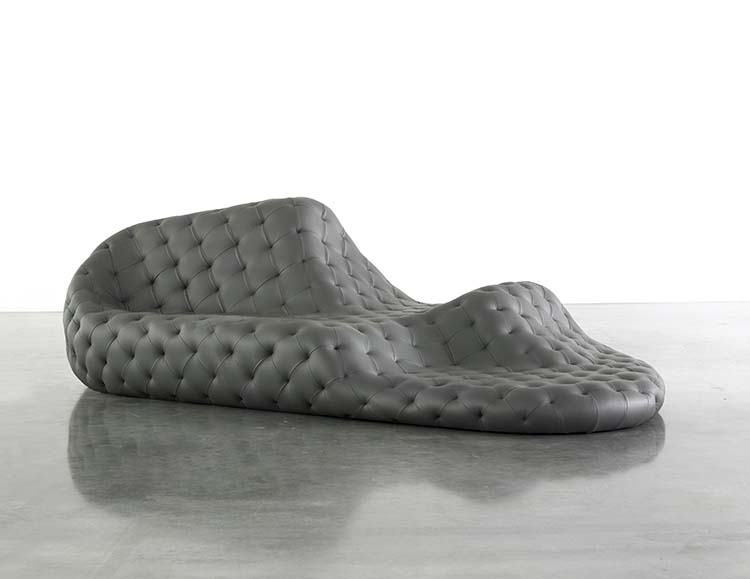 Irregular Bomb Sofa. Robert Stadler Carpenters Workshop Gallery. ARt Design.