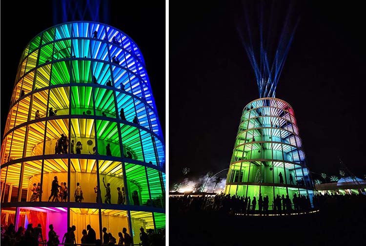 Newsubstance en Coachella con la arquitectura de Spectra