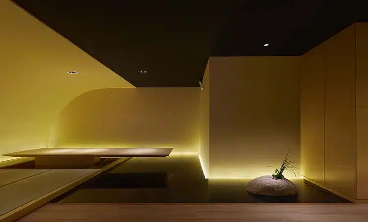 Restaurante Setsugekka. Interiorismo minimalista. Shanghai Hip-Pop