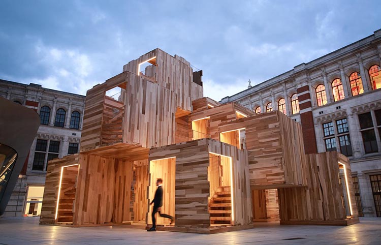 Pabellón de madera Multiply. Waugh Thistleton Architects en el London Design Festival