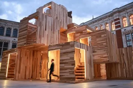 Pabellón de madera Multiply. Waugh Thistleton Architects en el London Design Festival