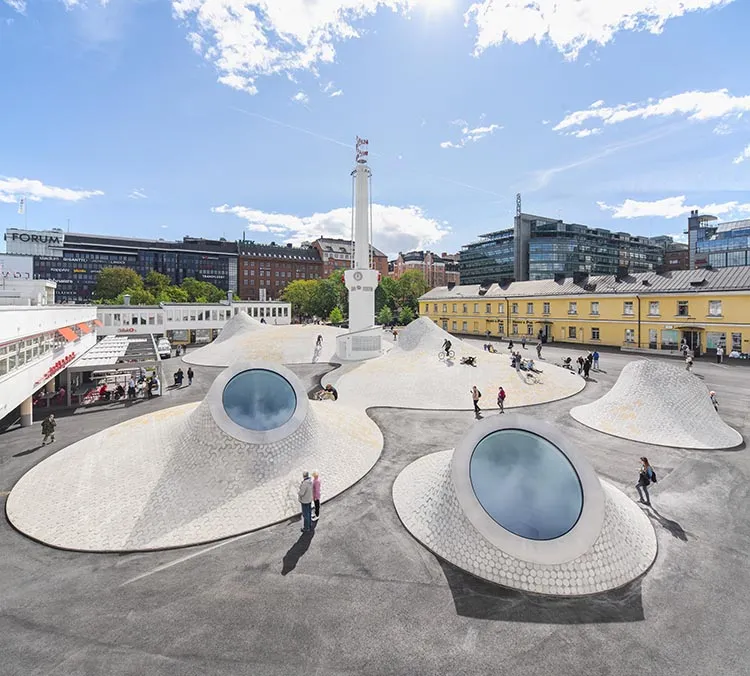 Finlandia. Turismo. arte contemporáneo