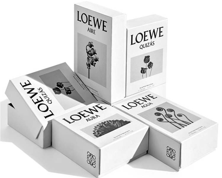 Arno Rafael Minkkinen y Karl Blossfeldt. Nuevo packaging de Loewe perfumes