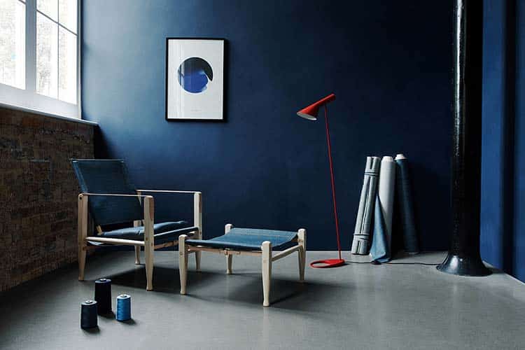KK47000 Safari Chair Hiut Denim. Kaare Klint. Carl Hansen & Søn