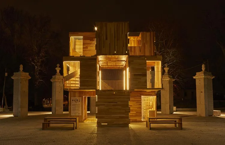MultiPly, pabellón modular de Andrew Waugh en el Madrid Design Festival