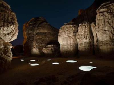 Site specific art en el desierto de Al Ula