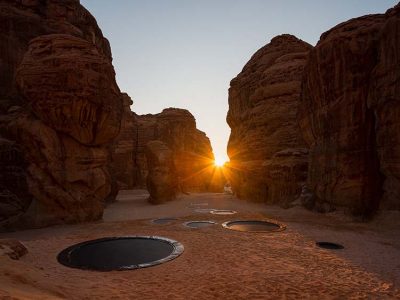 Site specific art en el desierto de Al Ula