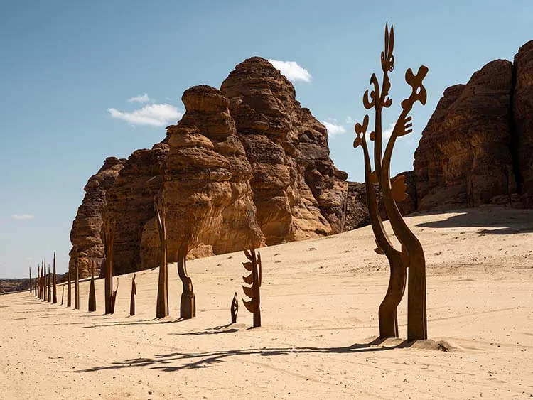 Site specific art en el desierto de Al Ula