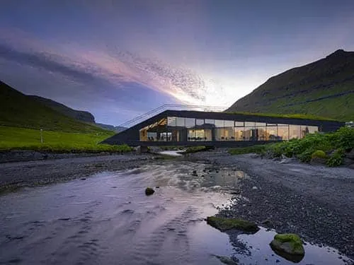 Eystur Town Hall. Norðragøta, The Faroe Islands. 2018