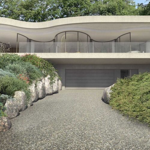 Fachada curva de cristal. Christophe Benichou y Virgile Ponsoye