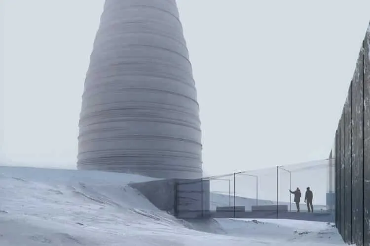 The Arc. Snøhetta. Centro de visitantes del Svalbard Global Seed Vault