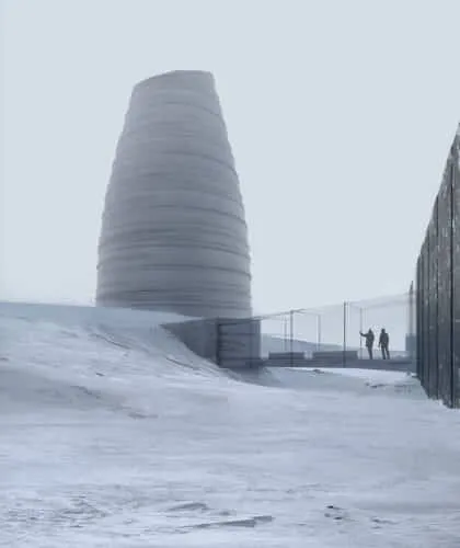 The Arc. Snøhetta. Centro de visitantes del Svalbard Global Seed Vault