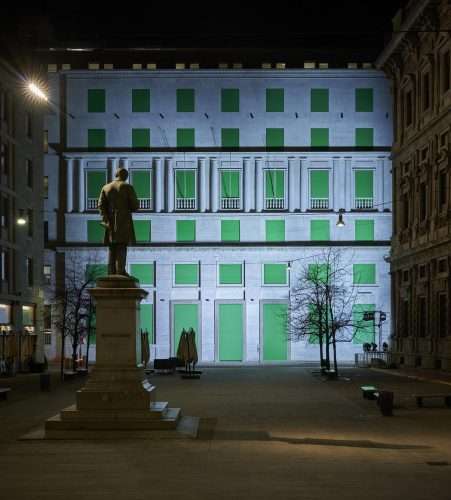 Bottega Veneta. Bureau Betak. Verde flúo. metal reciclado