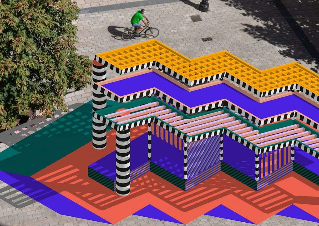 Sombra proyectada. Camille Walala. Concéntrico 09
