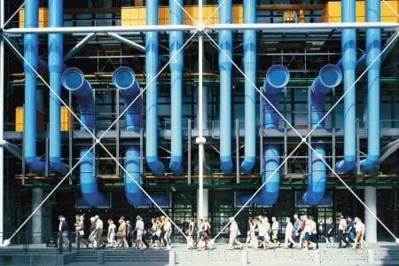 Centre Pompidou. París. Francia. 1977. Richard Rogers. Arquitectura high-tech