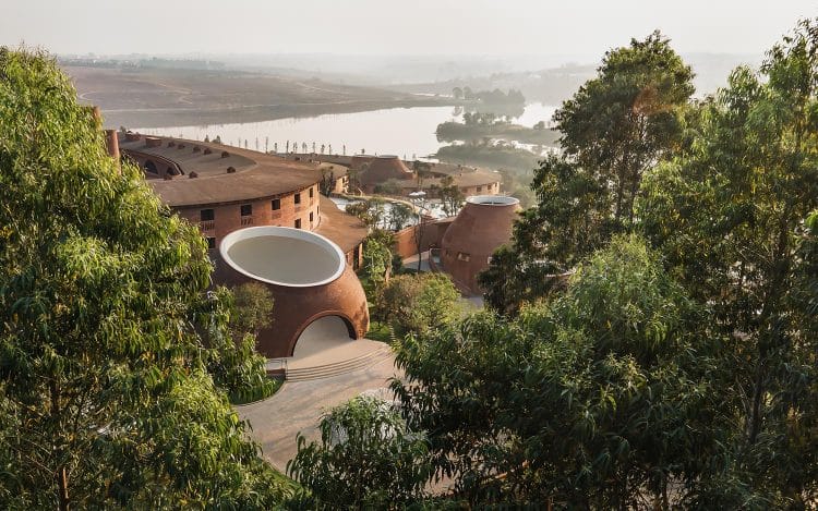 arquitectura de ladrillo rojo. Cheng Chung Design (CCD). arquitectura local de Yunnann