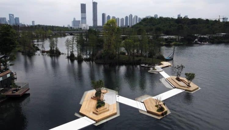 Floating islands of sky. Unarchitecte. Arquitectura flotante
