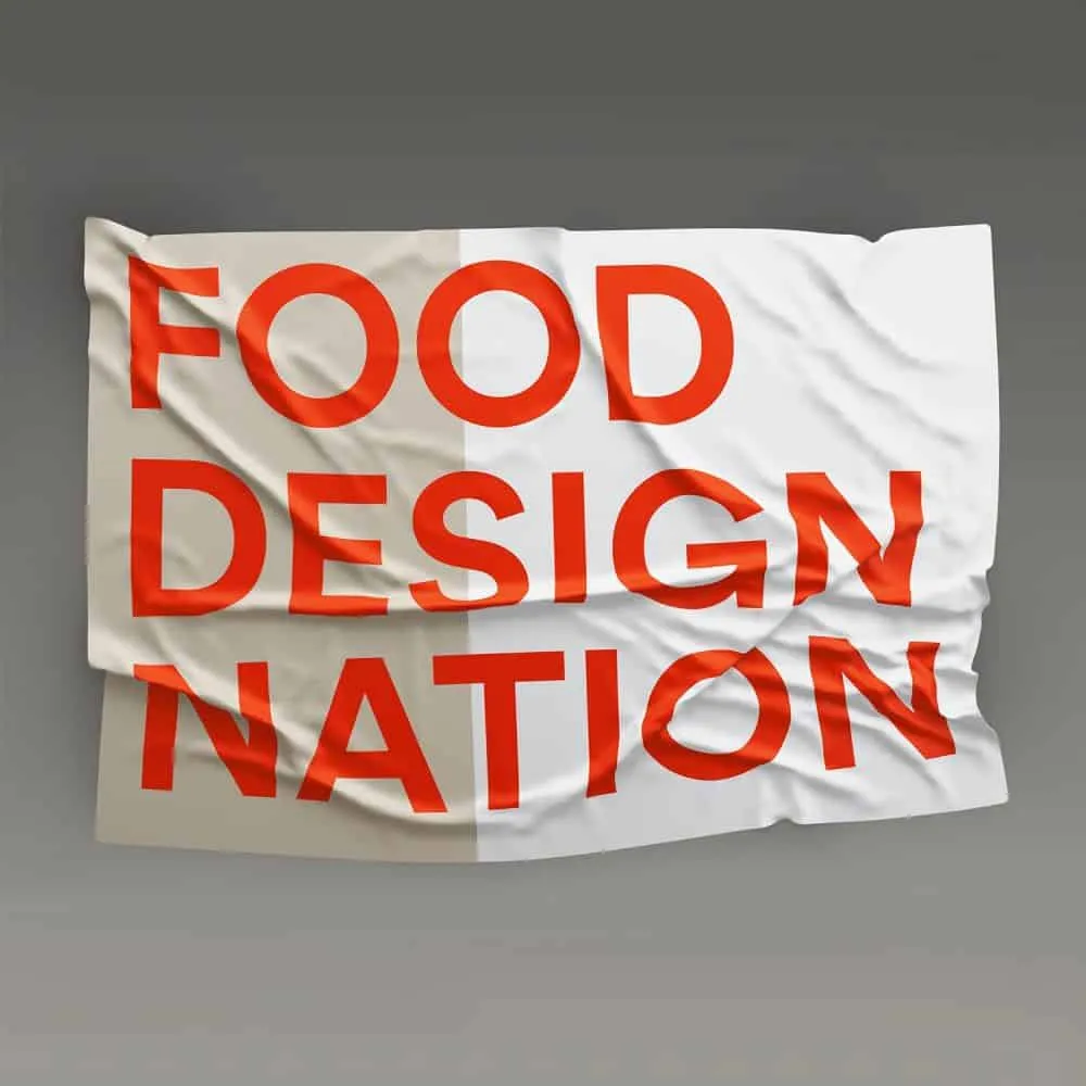 Food Design Nation. Plastic Flag