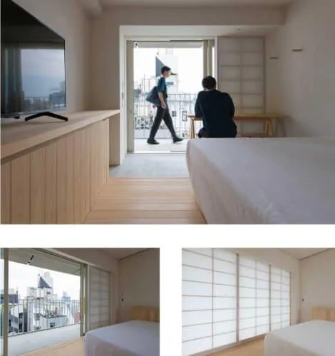 Mount Fuji Architects Studio. escaleras en la fachada. Hotel Siro