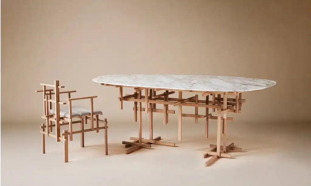 Kengo Kuma, mobiliario de madera, Aman Interiors