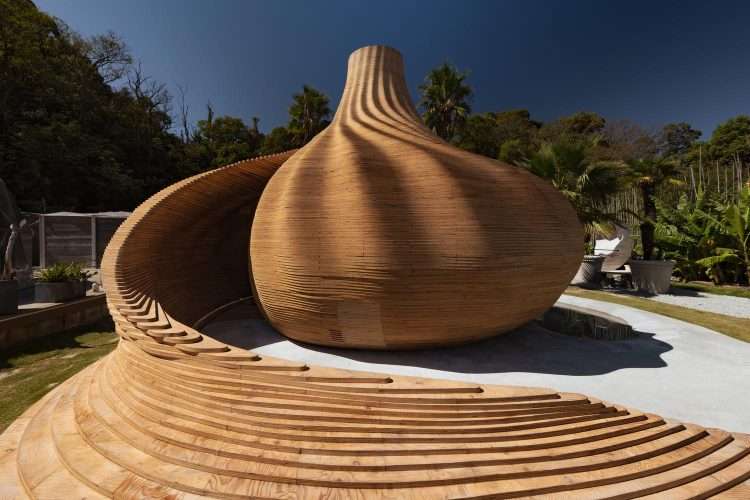 Kengo Kuma. sauna finlandesa. caracola