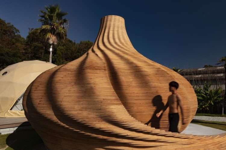 Kengo Kuma. sauna finlandesa. caracola