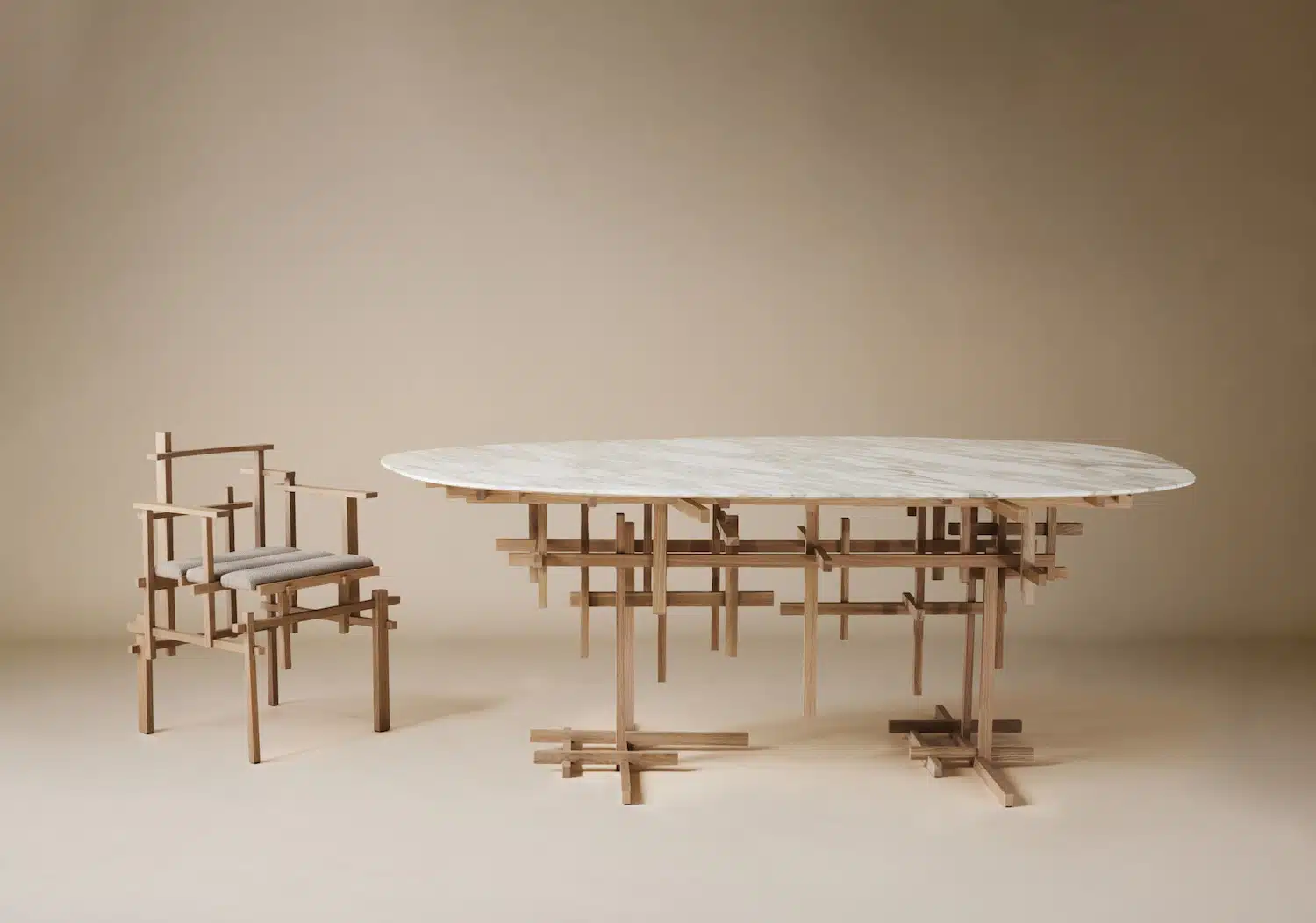 Kengo Kuma, mobiliario de madera, Aman Interiors
