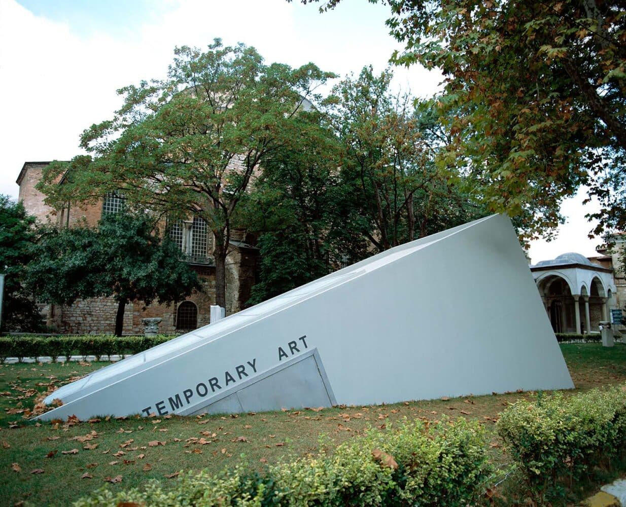 View of the installation at the 7th Istanbul Biennial in 2001. Elmgreen & Dragset