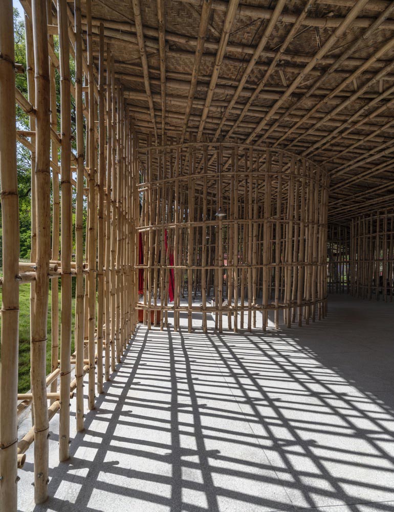 pabellón de bambú, artesanía, atArchitecture