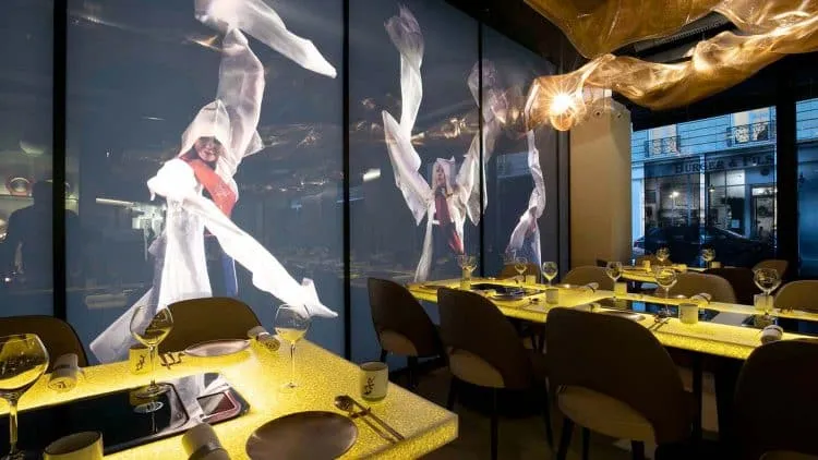 Soon Grill Restaurant. AEV Architectures Diseño de restaurante inspirado en la danza