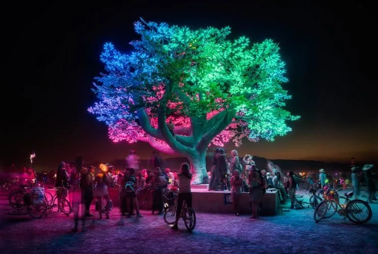 Tree of Tenere. Burning Man festival. 2017. Instalaciones artísticas. Studio Drift
