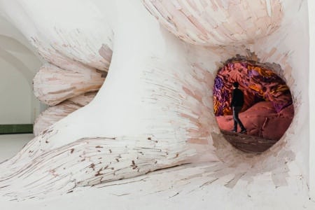 Ursulines Prolapse (inside view). Henrique Oliveira. 2012. Center-Linz. Austria. Arte y naturaleza