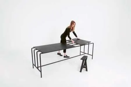 Abacus. mesa flexible. Pierre-Emmanuel Vandeputte. diseño belga