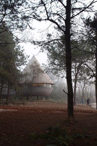 Cabaña en el bosque. forma cónica. ZJJZ Atelier