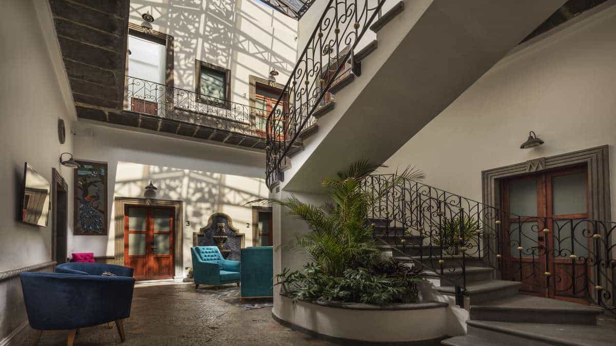 Áreas comunes Hotel Casa Monarca. ZVA Interiores y Arquitectura