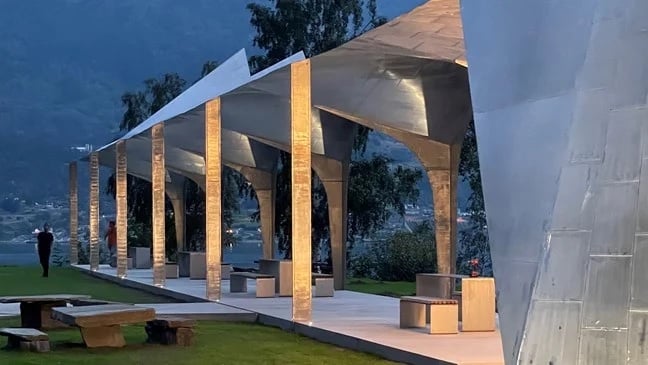 Code, Code Arkitektur, fiordos noruegos, área de descanso, Light Bureu