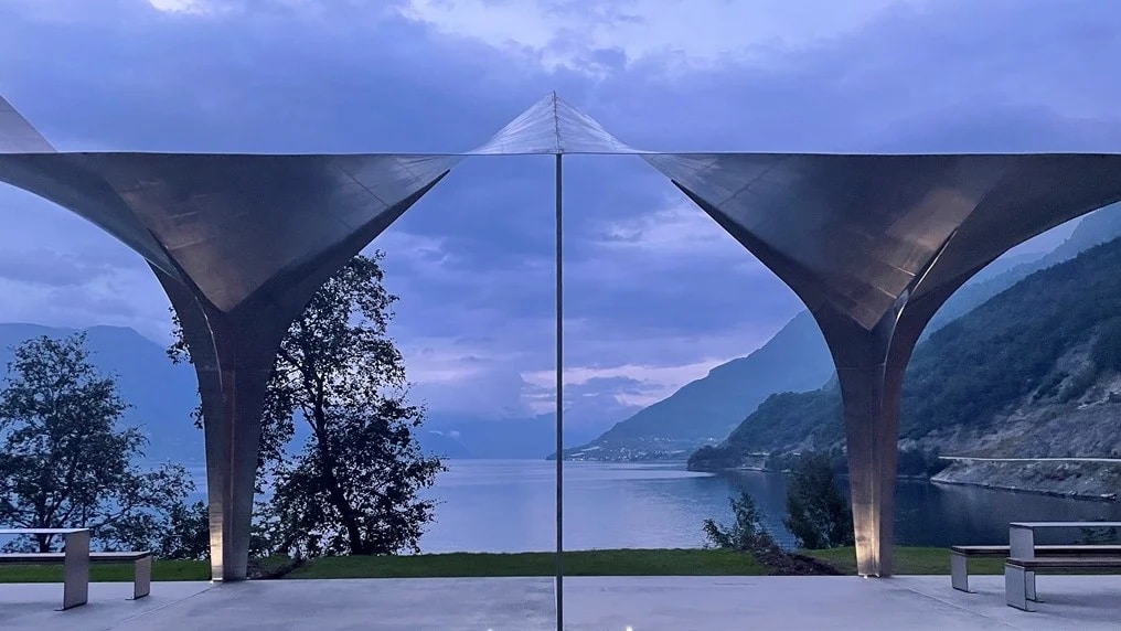 Code, Code Arkitektur, fiordos noruegos, área de descanso, Light Bureu